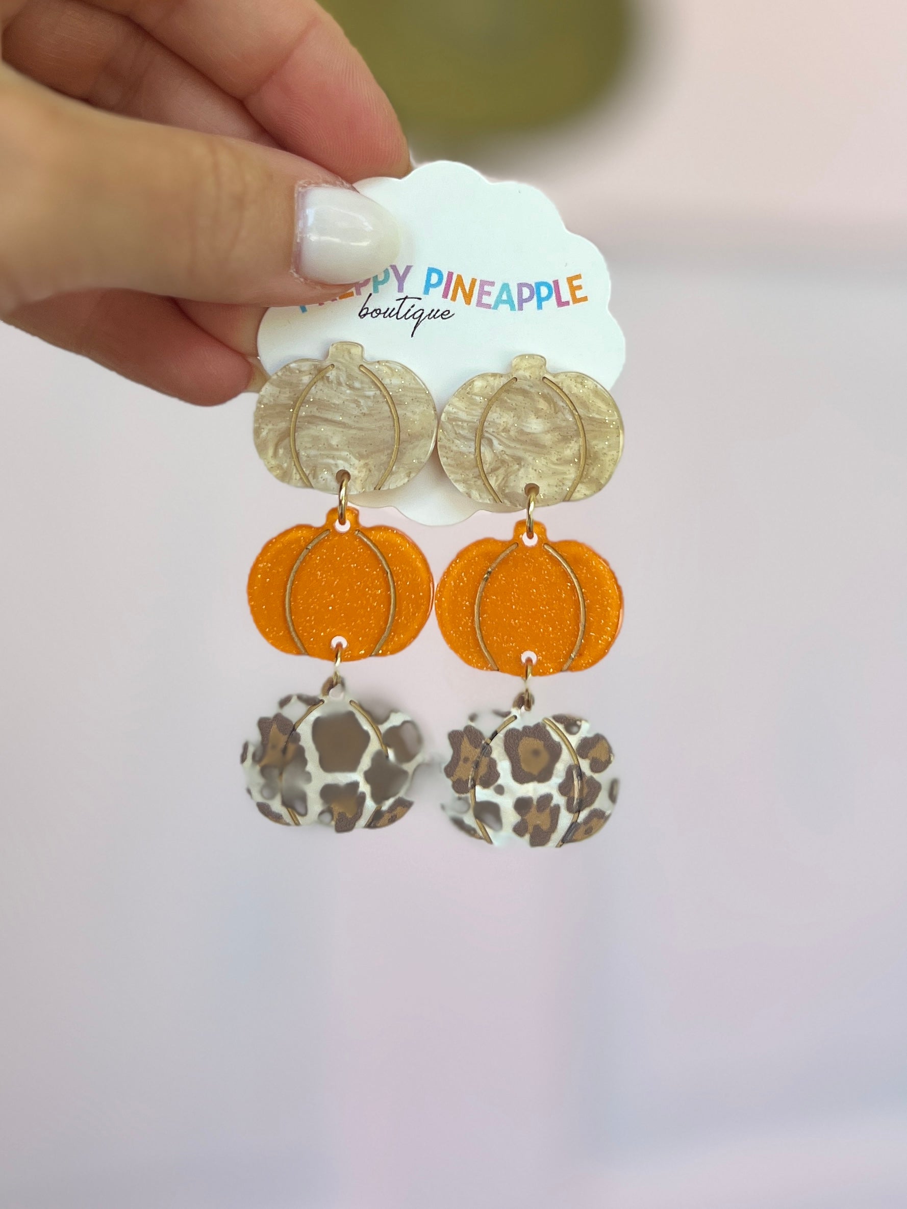 Pumpkin Dangle Earrings