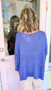 Why Not Dolman Sleeve Sweater Top - Marlin
