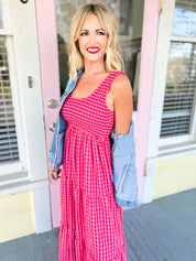 Don't Go Breaking My Heart Gingham Maxi