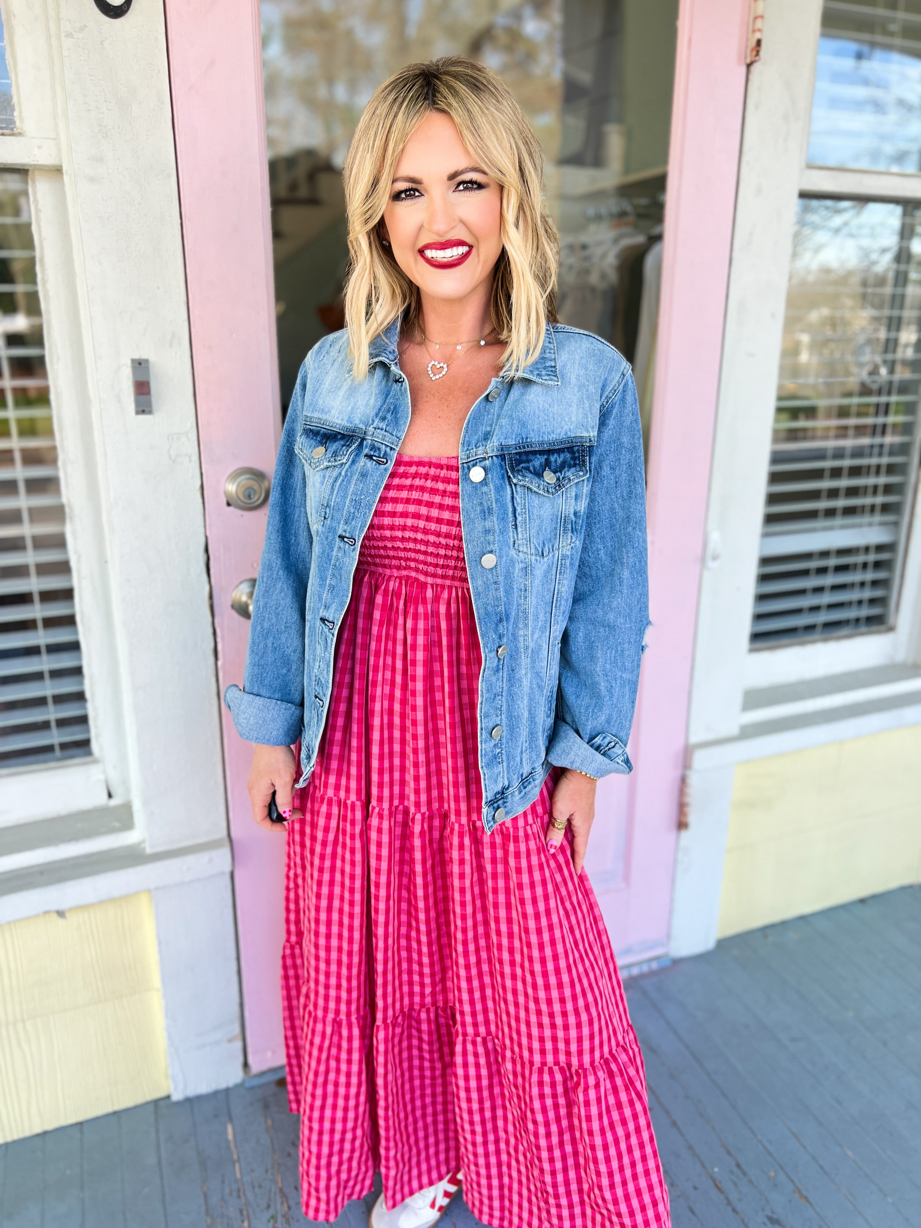 Don't Go Breaking My Heart Gingham Maxi