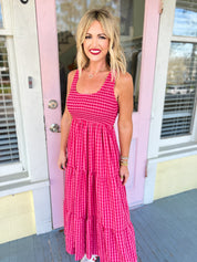 Don't Go Breaking My Heart Gingham Maxi