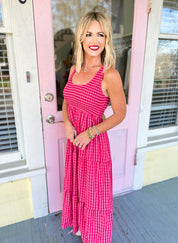Don't Go Breaking My Heart Gingham Maxi