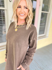 Simple Days Tunic Dress - Brown