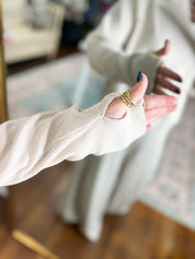 Make It Your Own Textured Sleeve Set - Beige Taupe