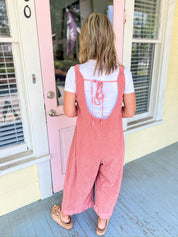 Go Big or Go Home Corduroy Overalls - Mauve