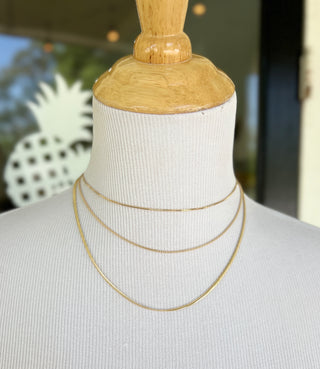 Layered Metal Chain Necklace
