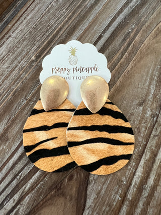 Tiger TearDrop Earrings