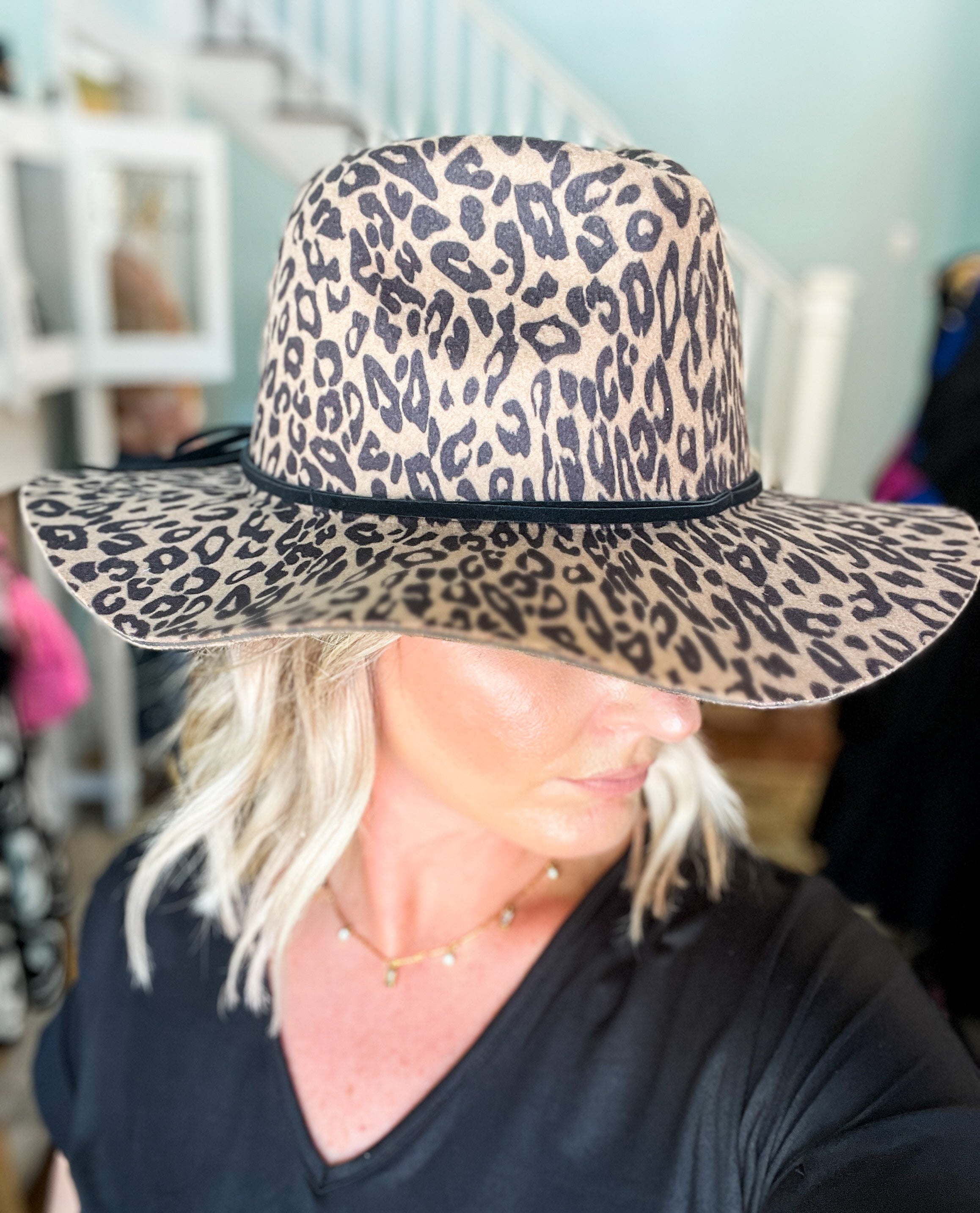 Leopard Panama Hat