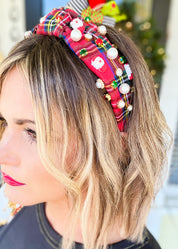 Christmas Charm Plaid Headband