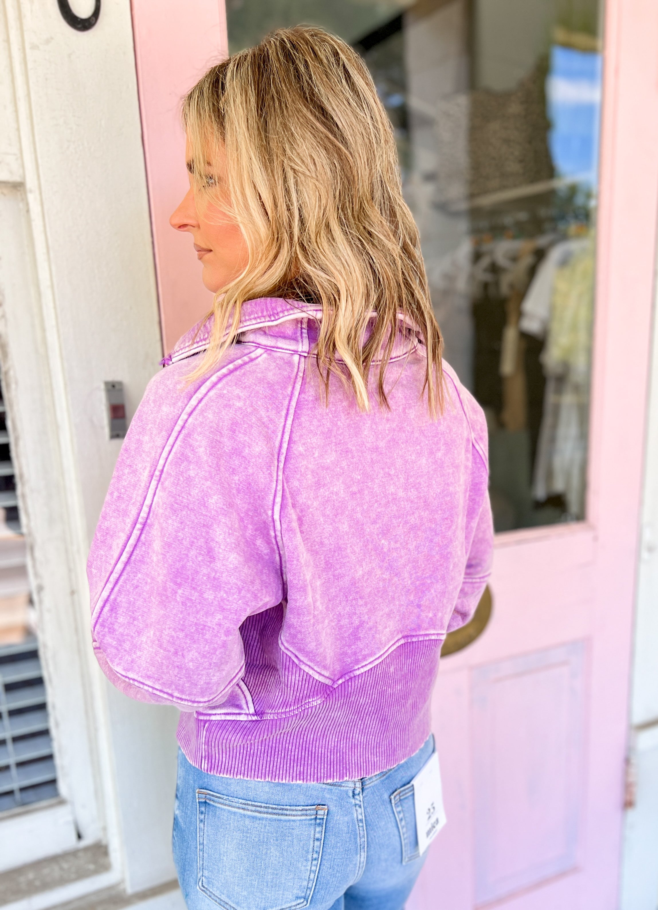 Wondering About the Wind Fleece Pullover - Brushed Violet