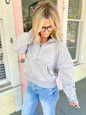 Wondering About the Wind Fleece Pullover - Sleet