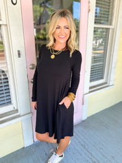 Free My Heart Flare Dress - Black