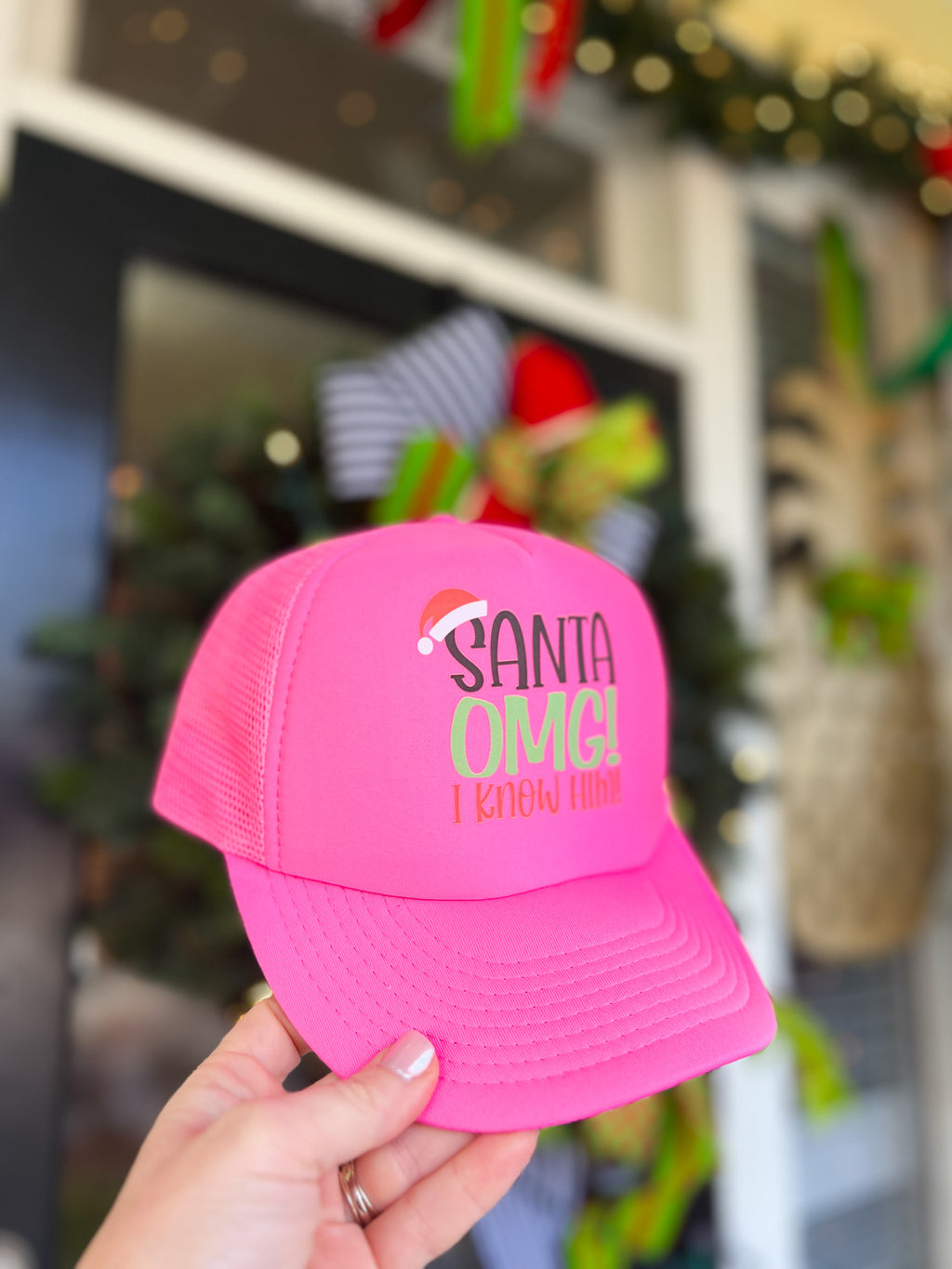 Omg Santa Christmas Trucker Hat – Preppy Pineapple Boutique