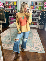 Cutest Pumpkin in the Patch Knit Sweater - Camel