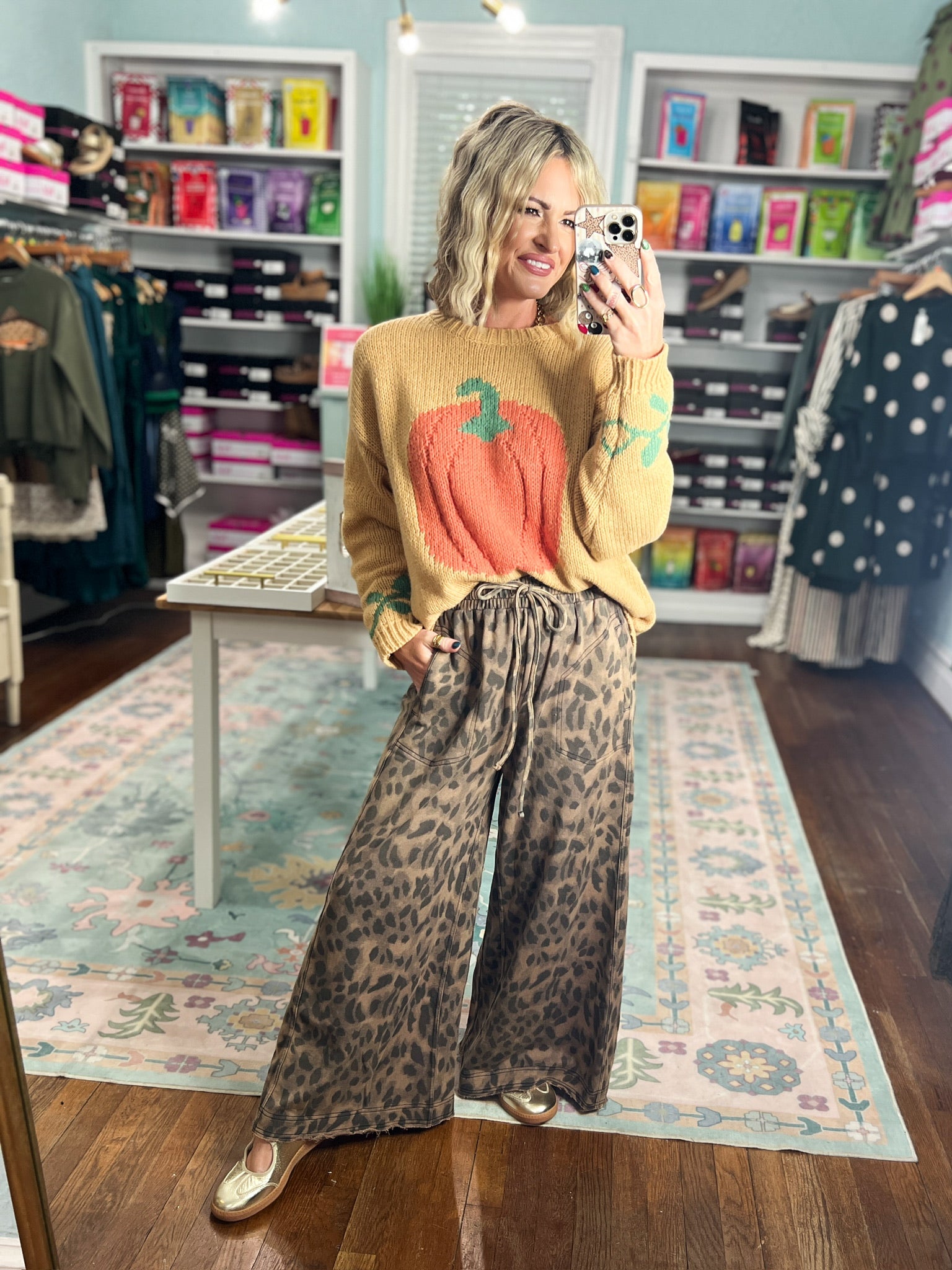 Untamed Roar Washed Terry Knit Pants