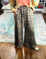Untamed Roar Washed Terry Knit Pants