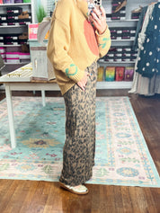 Untamed Roar Washed Terry Knit Pants