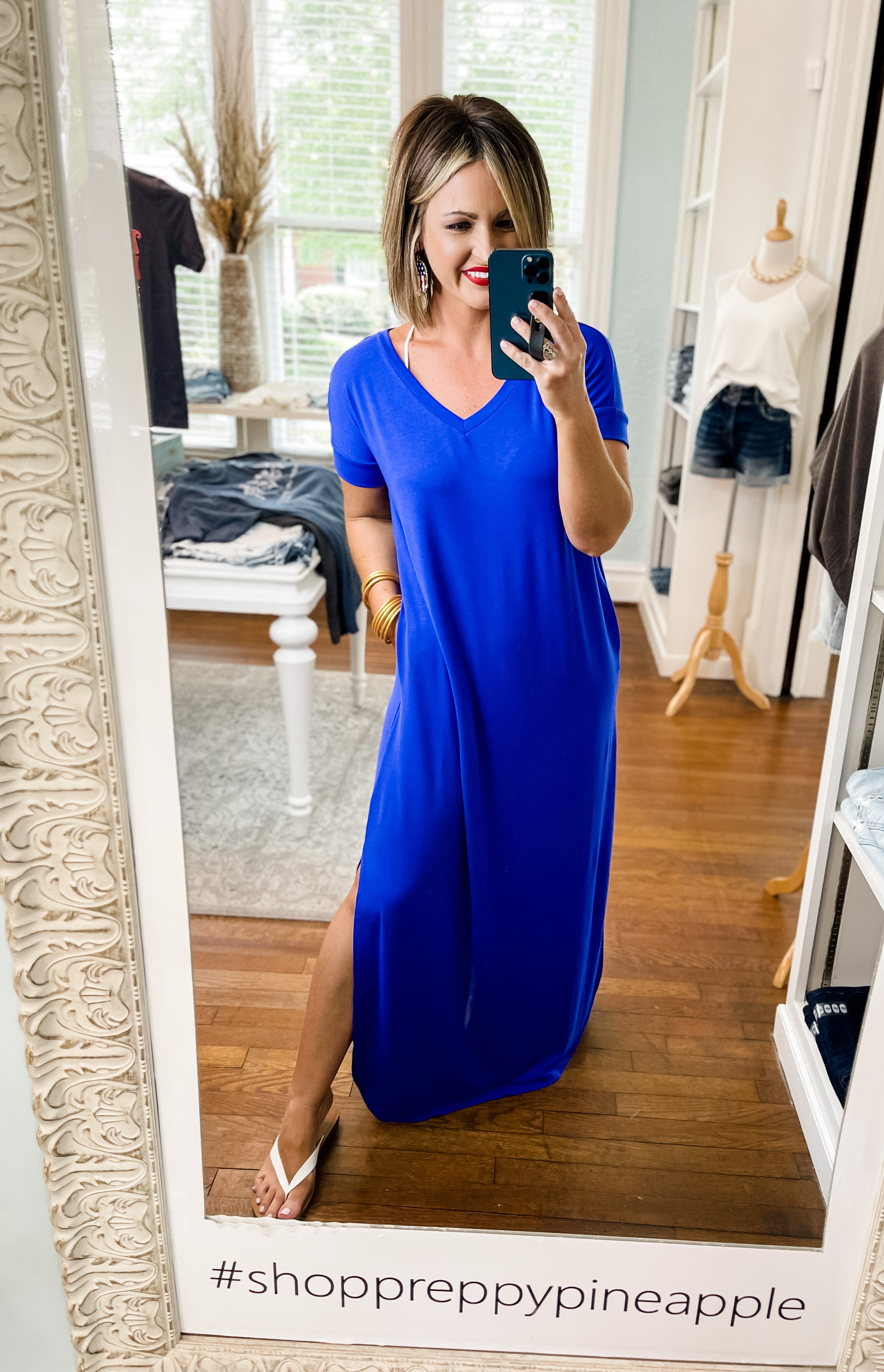 Going Out Maxi Dress - Small / Bright Blue Going Out Maxi Dress - Small / Bright Blue