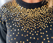 Totally Dazzled Bubble Sleeve Sweater