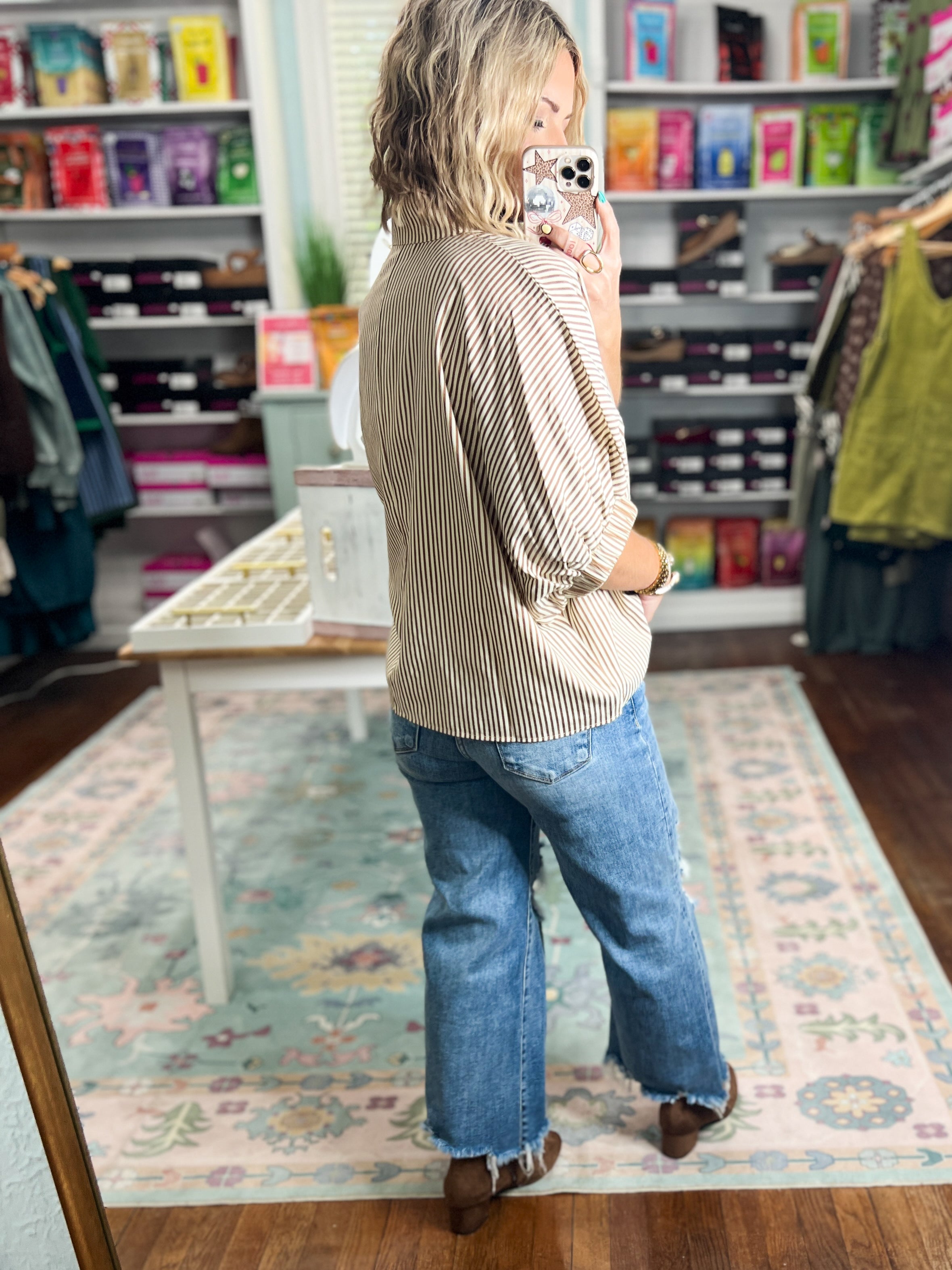 Casual Setting Oversized Top - Mocha