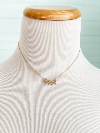 Branch Leaf Pendant Necklace