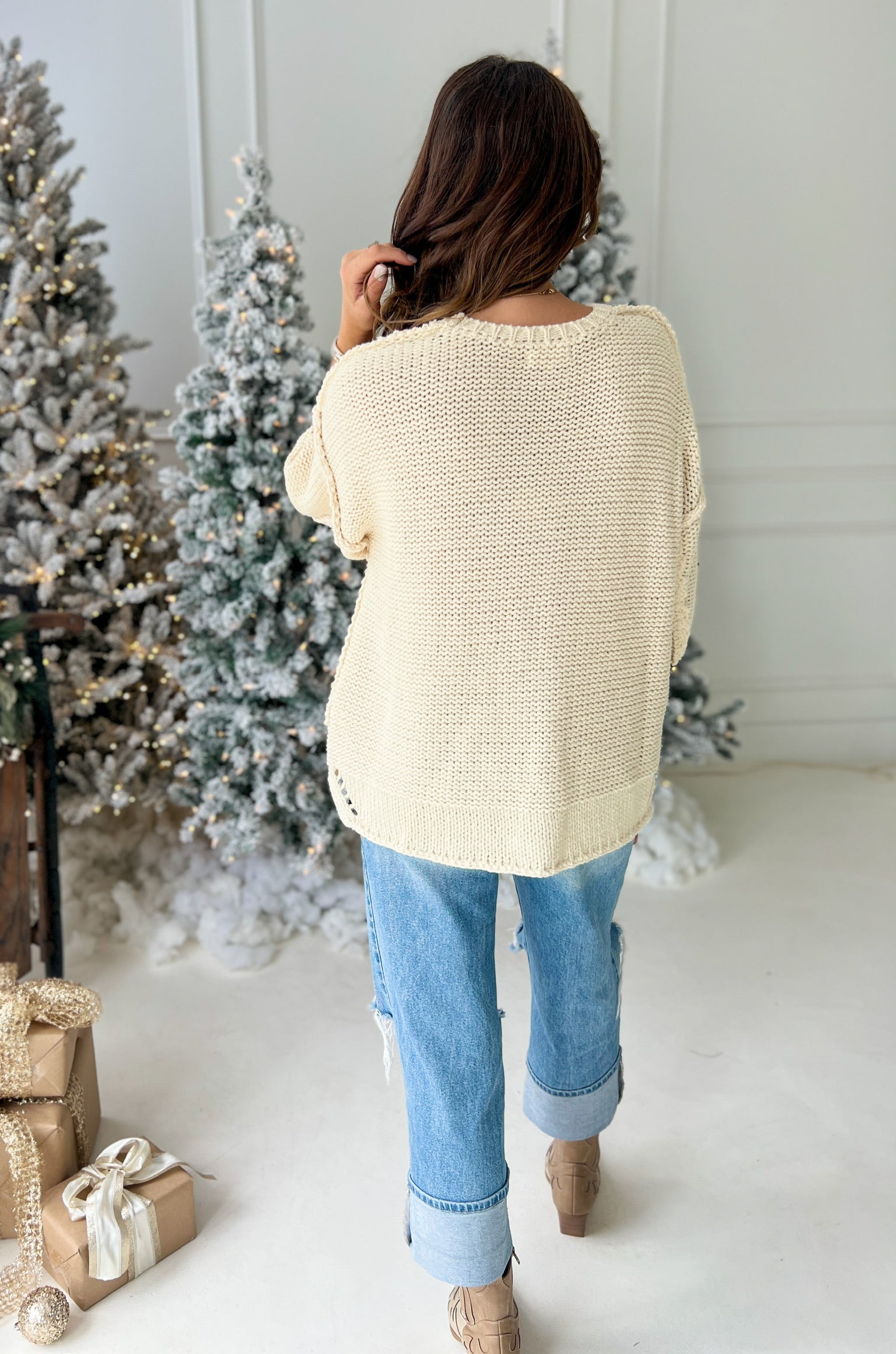 Made You Mine Knit Sweater - Cream