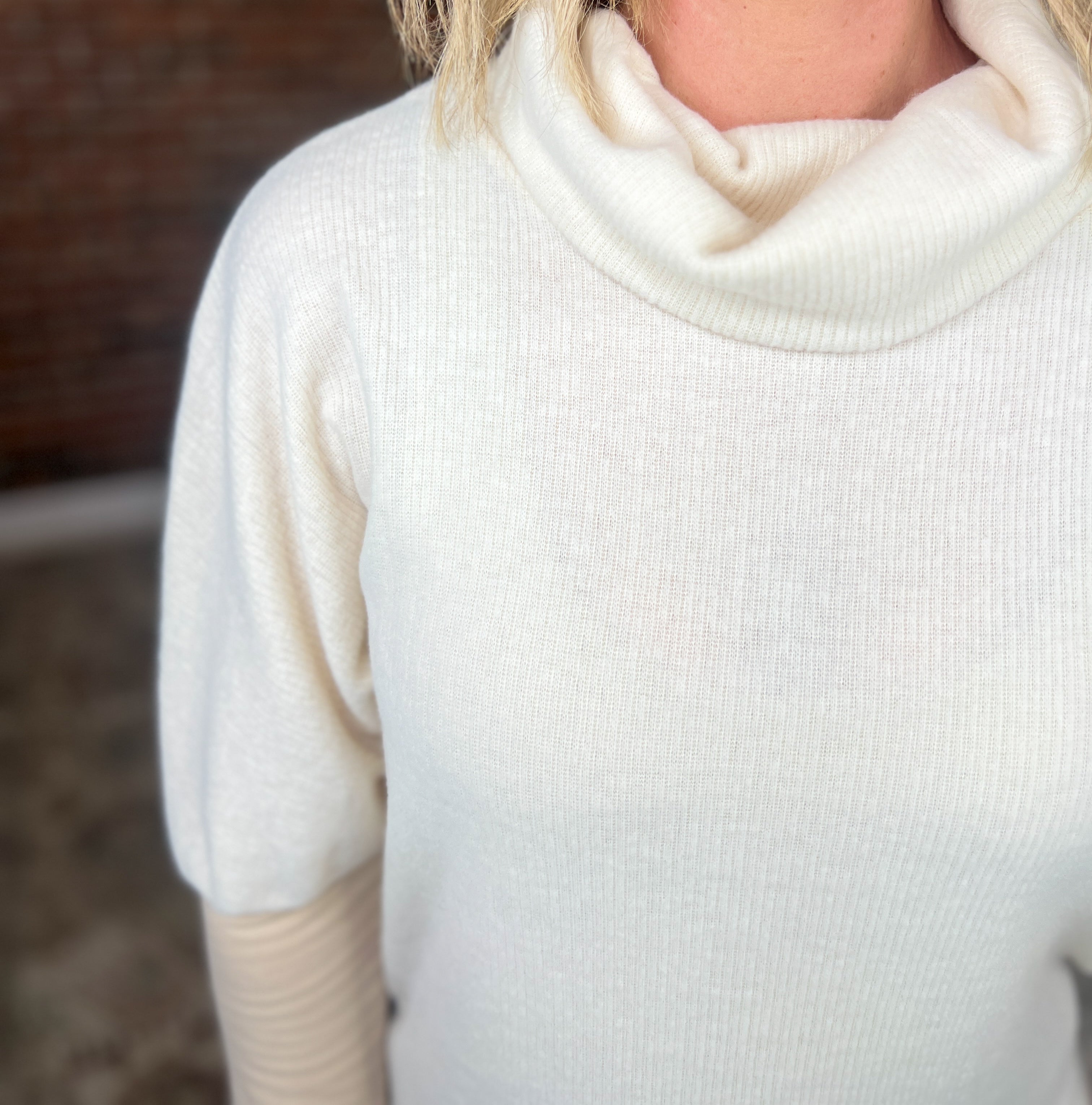 To the Point Rib Turtle Neck Top