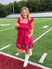 Stewart Simmons University of South Carolina Gamecock Smocked Sequin Dress