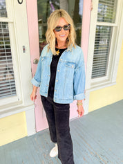 Corduroy Short Sleeve Top & Cropped Pant Set - Black