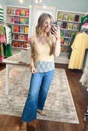 Simply Sweet Lace See-Through Layering Top - Nude