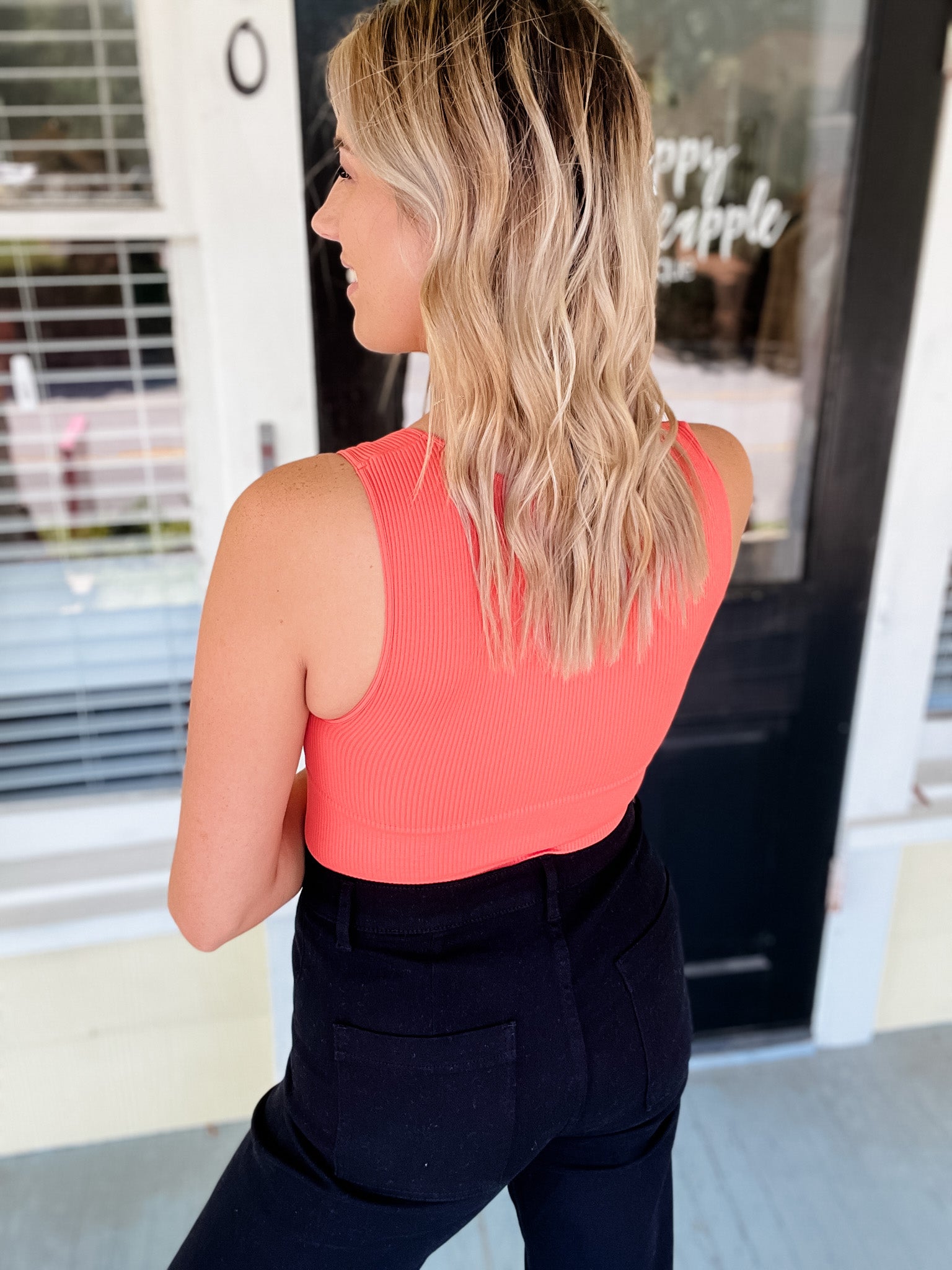 Plunge V-Neck Crop Top