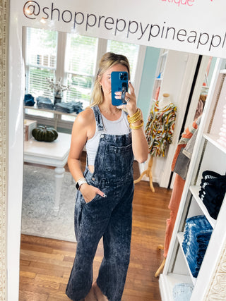 You Had Me At Hello Washed Overalls