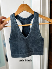 Strong Enough Cropped Racerback Tank