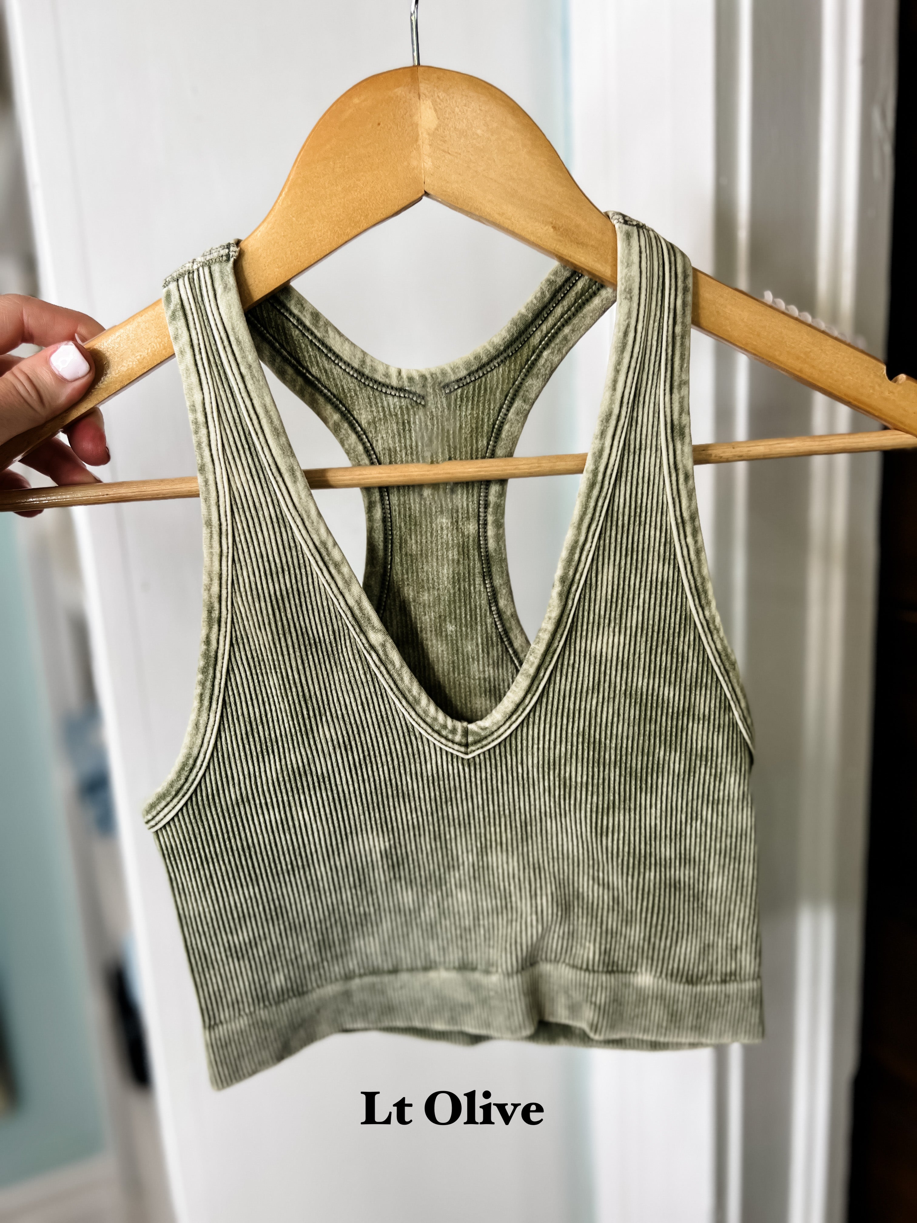 Strong Enough Cropped Racerback Tank