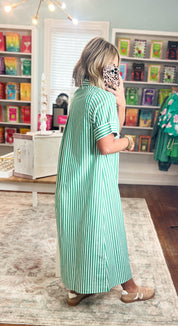 Just For You Shirt Dress - Green