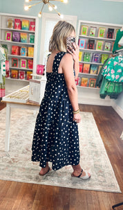 All Is Well Tiered Midi Dress - Black