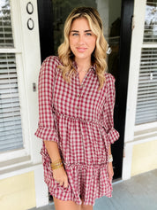 A Long Time Coming Plaid Dress