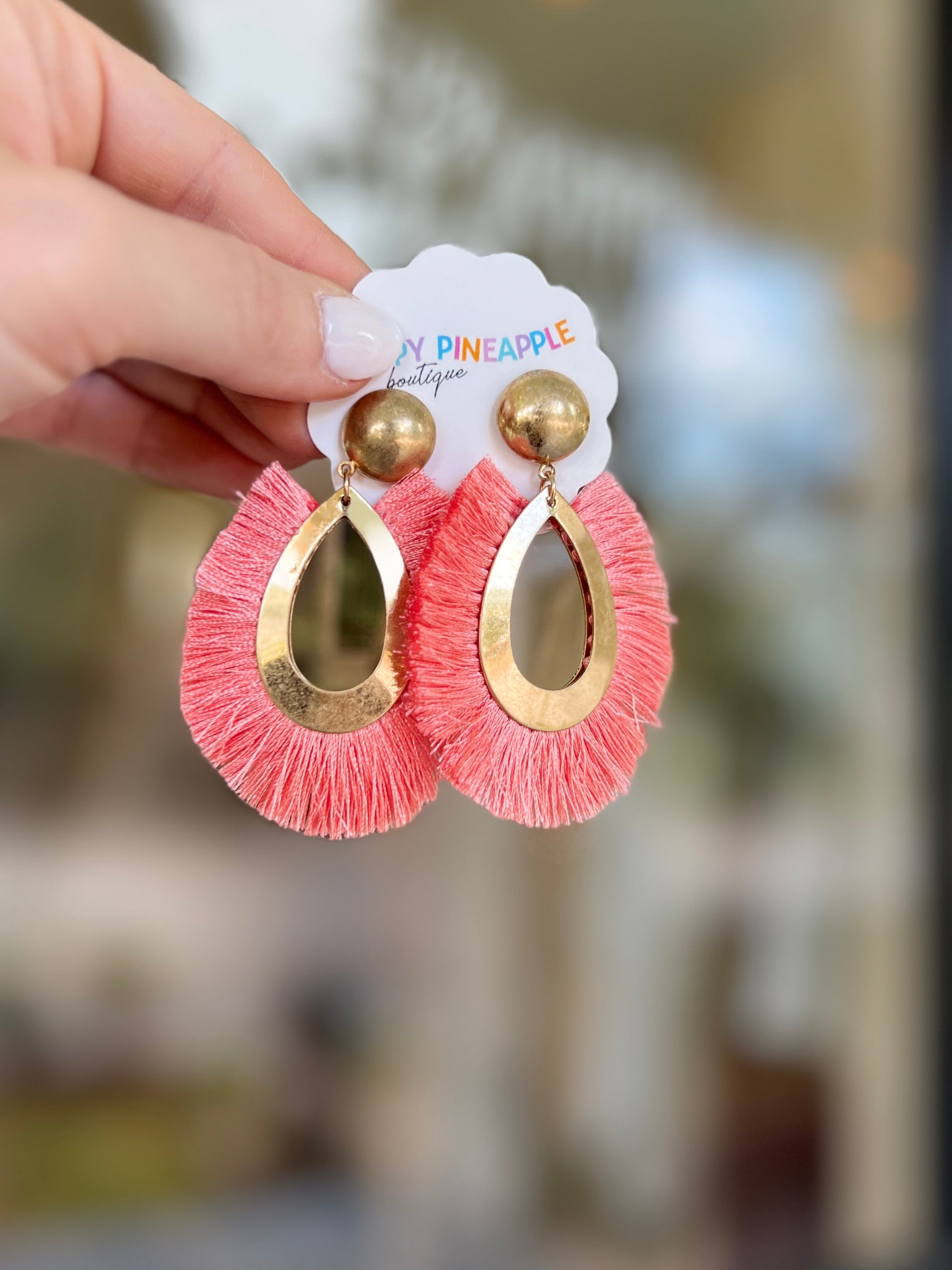 Fringe Teardrop Earrings