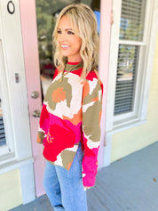 Floral Kiss Sweater Top