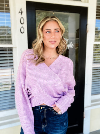 Crossed Over Ribbed Sweater