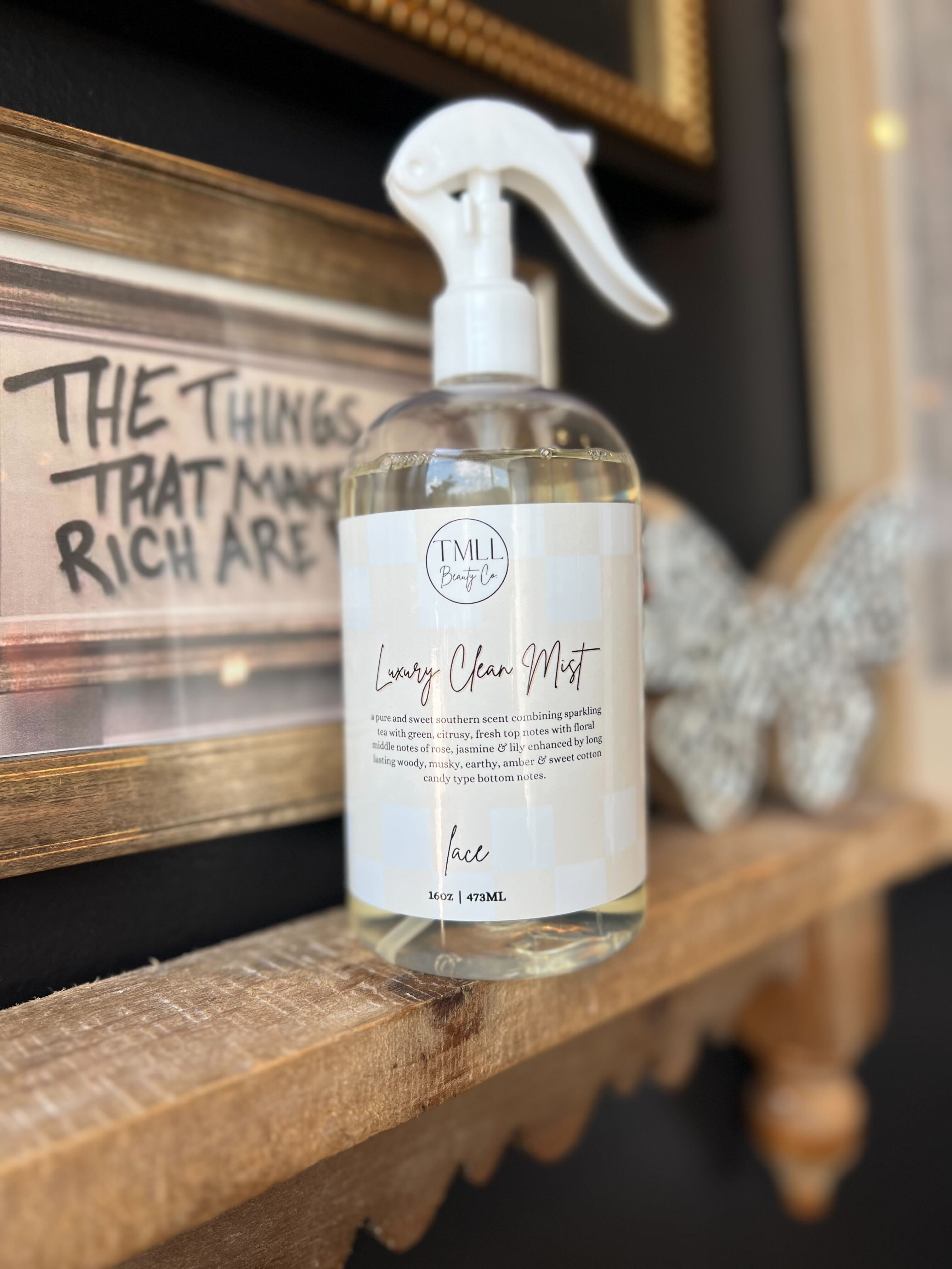 TMLL Luxury Clean Mist All Purpose Cleaner-250 - TMLL Beauty Co - Fragrance-TMLL Beauty Co-Lace-[option4]-[option5]-[option6]-Leather & Lace Boutique Shop