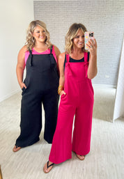 Bold Boundaries Curvy Jumpsuit - Black