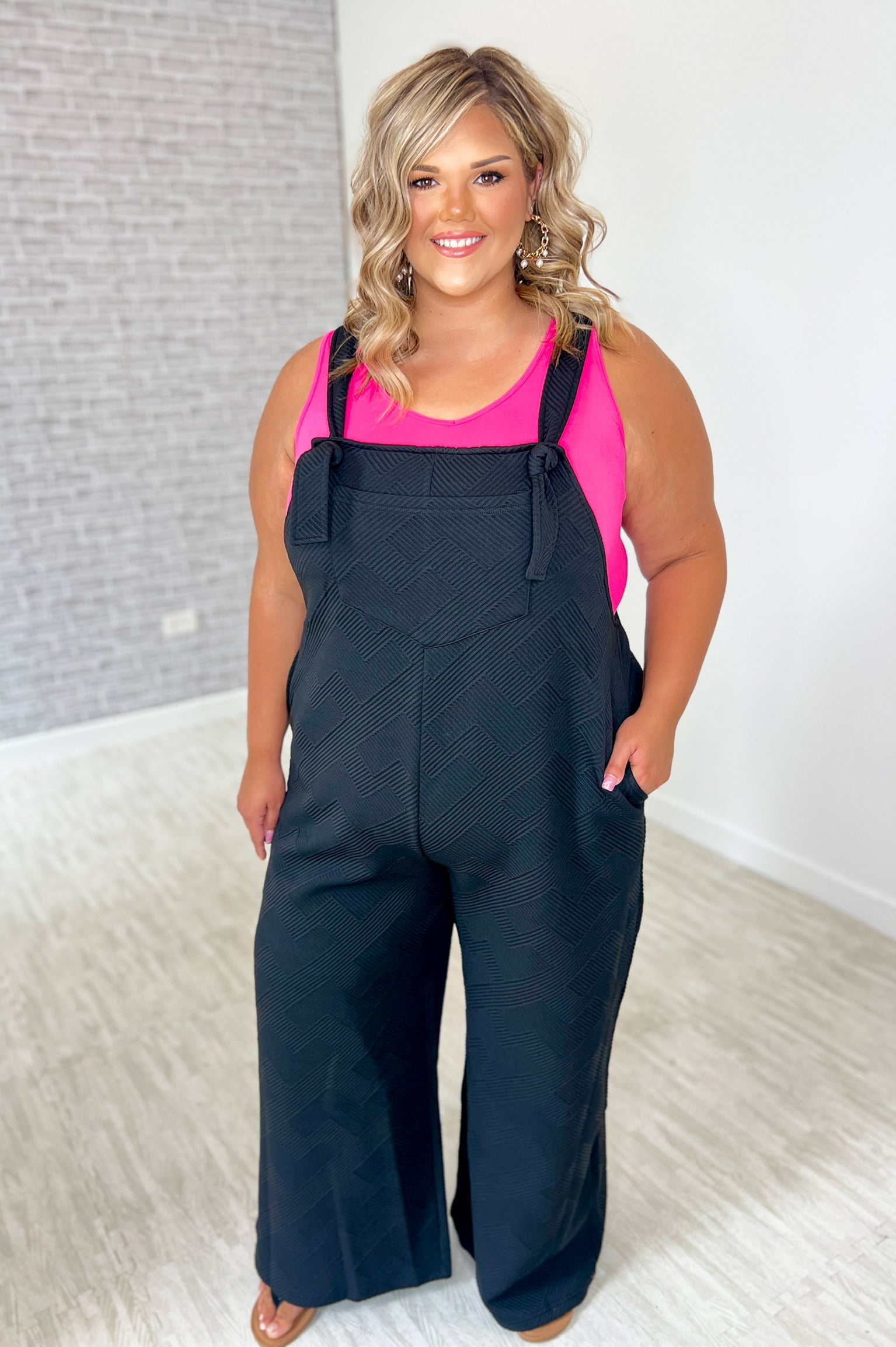 Bold Boundaries Curvy Jumpsuit - Black