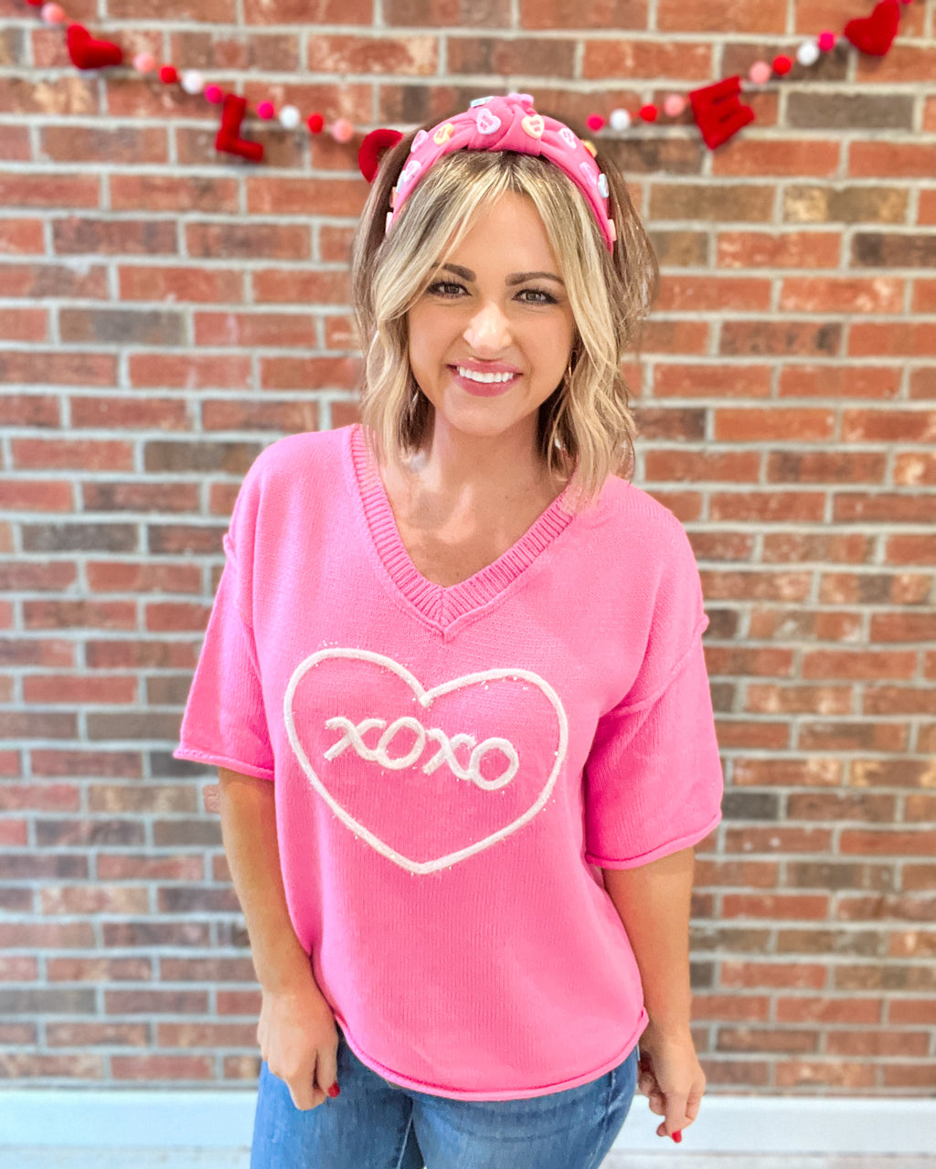 Love, Kisses, Valentine Wishes Top – Preppy Pineapple Boutique