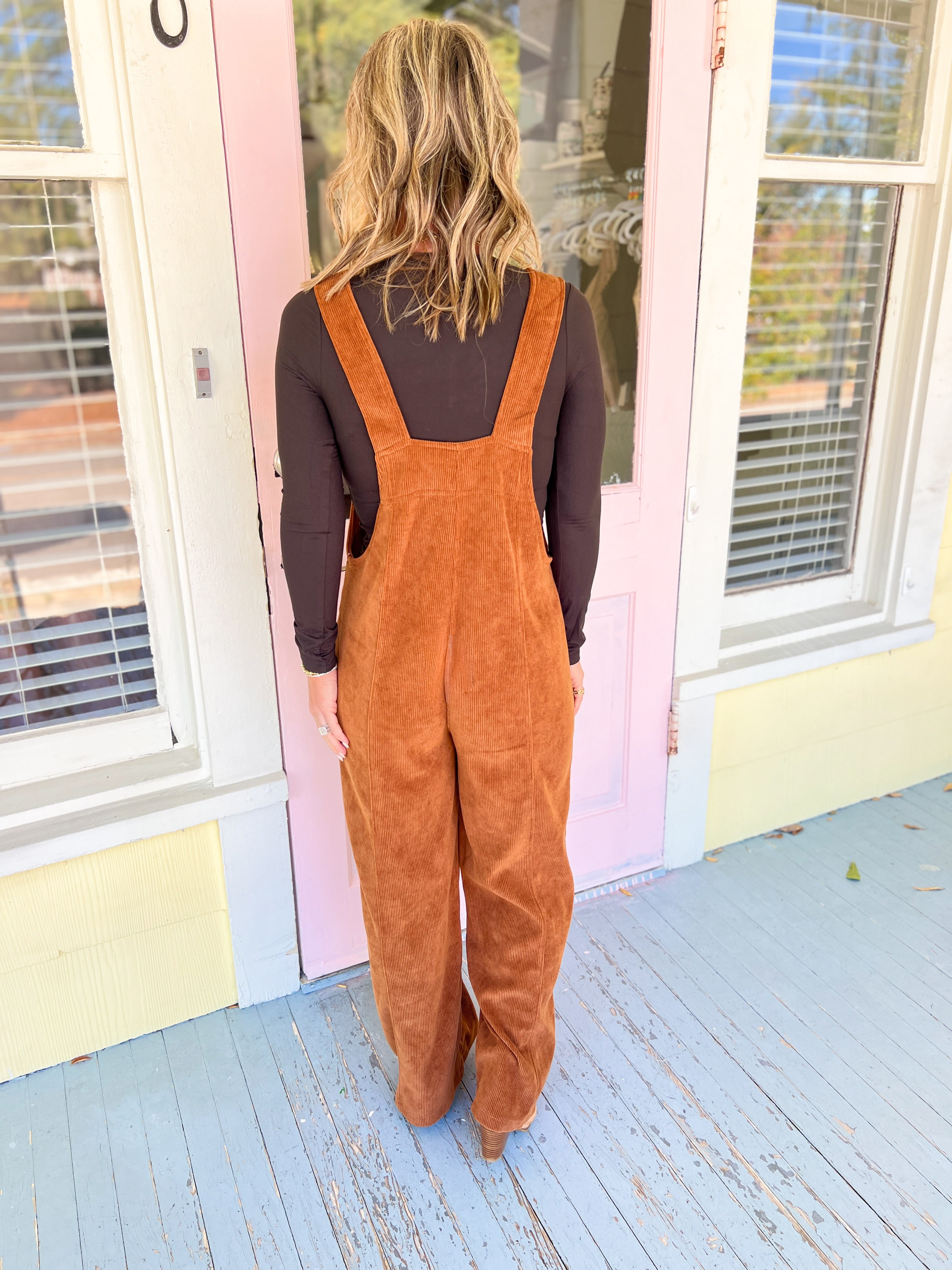 Ultra Soft Corduroy Jumpsuit - Copper