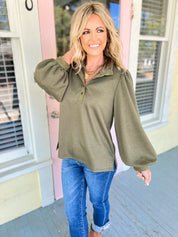 Statement Mock Neck Top
