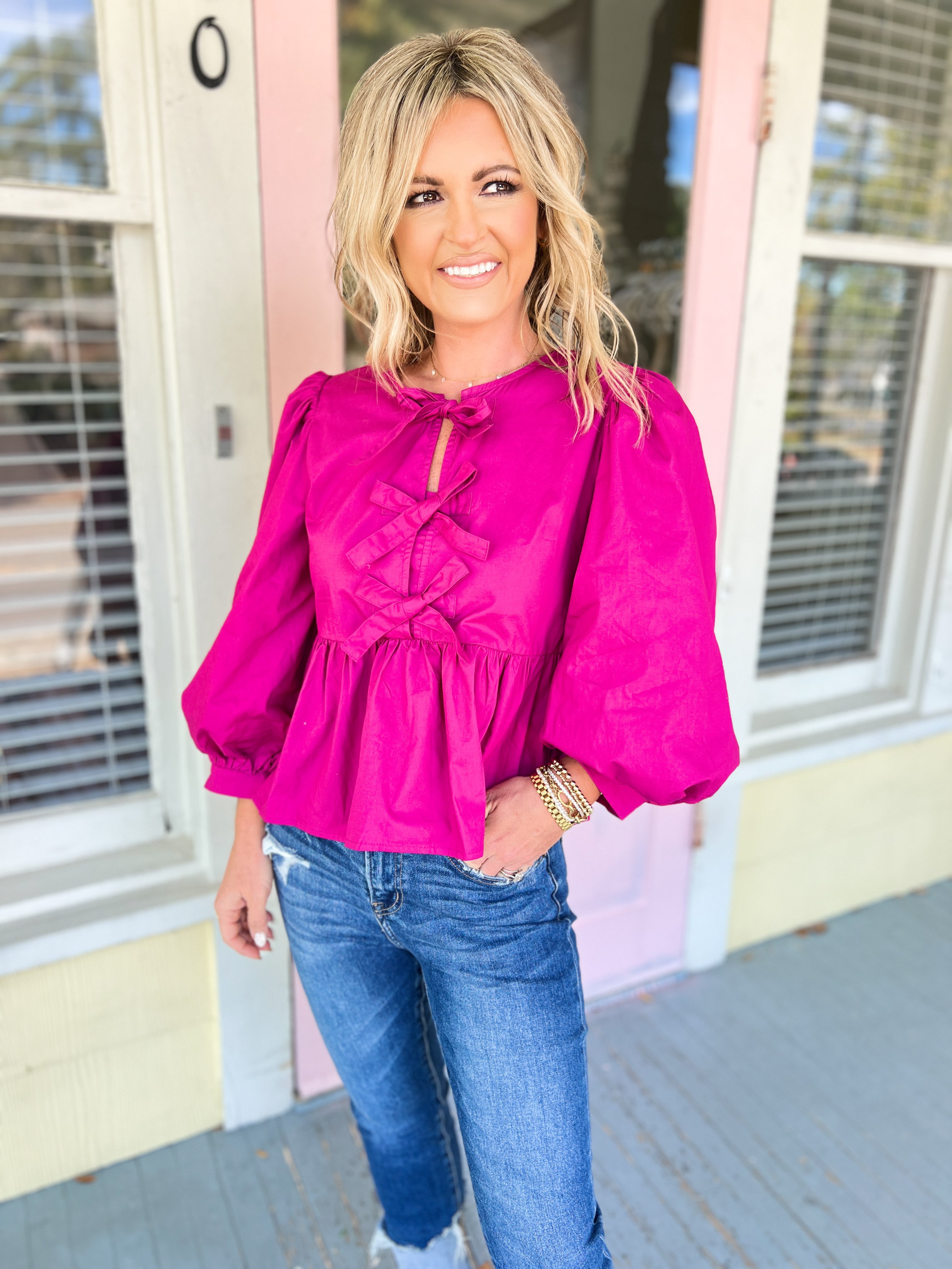 Bold Peplum Top