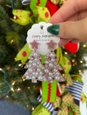 Christmas Tree Acetate Jewel Earrings