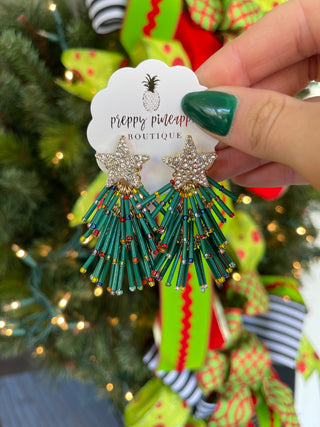 Star Christmas Tree Earrings