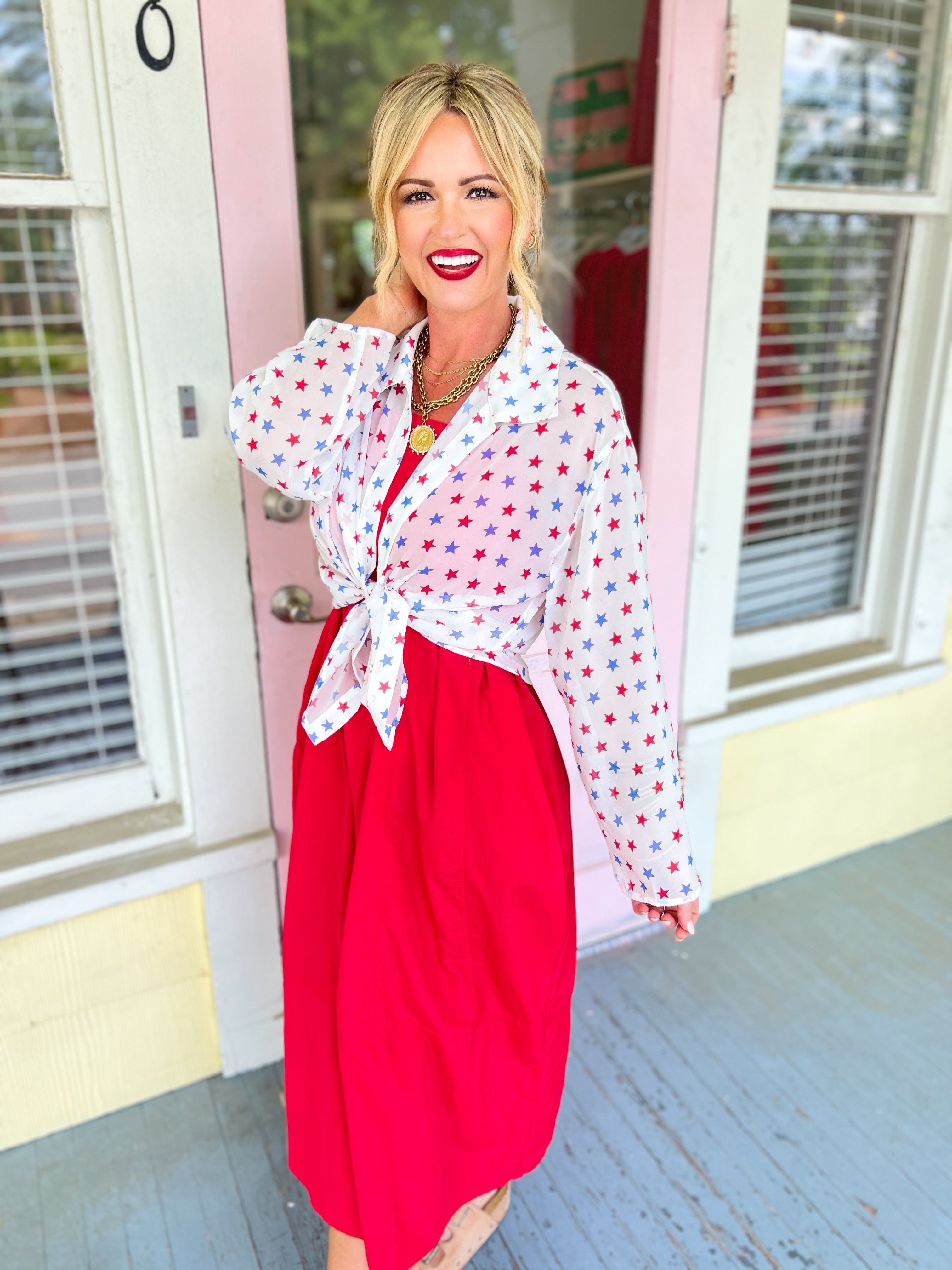 Stars Aligned Print Top